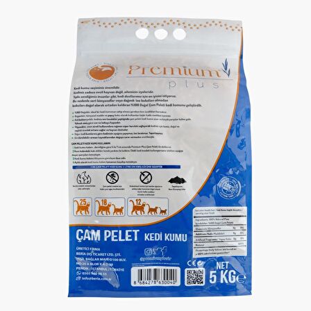 Premium Plus Çam Peleti Kedi Kumu 15LT x 2 Adet