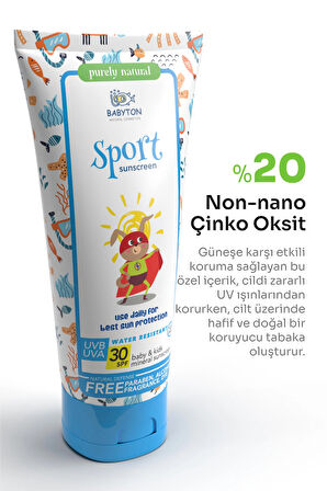 Babyton Bebek & Çocuk Suya Dayanıklı Güneş Kremi 100 ml