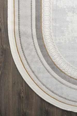 Trend Tr003s Oval Bej Akrilik Pamuk Modern Yumuşak Mutfak Yatak Odası Salon Oturma Odası Halısı