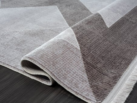 Trend 4102 Gri Akrilik Pamuk Yumuşak Modern Mutfak Yatak Odası Salon Oturma Halısı