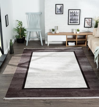 Trend 4101 Gri Akrilik Pamuk Yumuşak Modern Mutfak Yatak Odası Salon Oturma Odası Halısı