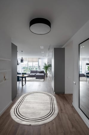 Trend 2803 Gri Oval Akrilik Salon Mutfak Yatak Odası Halısı Makinede Yıkanabilir