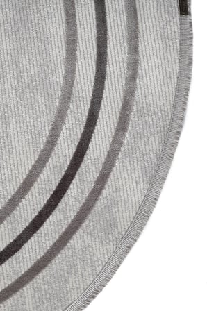 Trend 2803 Gri Oval Akrilik Salon Mutfak Yatak Odası Halısı Makinede Yıkanabilir