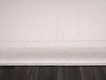 Truva Tv012a Bej Halı Kenar Çerçeveli Kalın Akrilik Tozuaz Modern Salon Halısı Yatak Odası Koridor