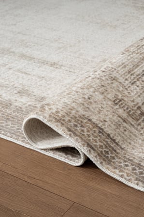 Etro ET012G Krem Modern Çerçeveli Desen Parlak Ağır Yüksek Sıklıkta Salon Halısı İpek Serisi