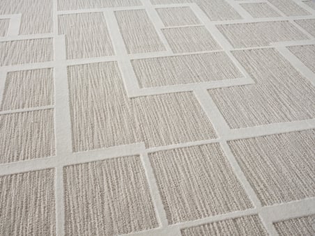Sümer Sm015a Krem Renkli Halı Çizgi Desenli Dekoratif Modern Antialerjik Salon Mutfak Halısı