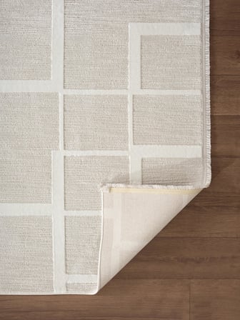 Sümer Sm015a Krem Renkli Halı Çizgi Desenli Dekoratif Modern Antialerjik Salon Mutfak Halısı
