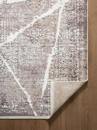 Art AT001A Gri Halı Modern Desen Triko Akrilik Viskon Boyama Yüksek Sıklık Ipek Serisi