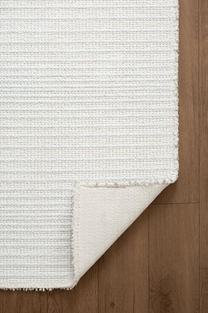 Decor DC002W Beyaz Doğal Kalın Kilim Kenar Saçaklı Üst Sınıf Kalite Karmen Halı İpek Serisi