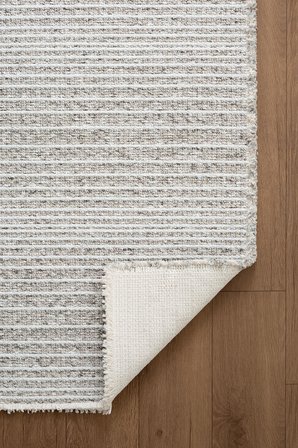 Decor DC003G Gri Doğal Kalın Kilim Kenar Saçaklı Üst Sınıf Kalite Karmen Halı İpek Serisi