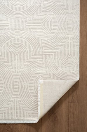Icon IC002G Gri Modern Desen Akrilik Pamuk Tabanlı Salon Koridor Oturma  Yatak Odası Halısı