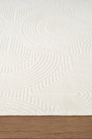 Icon IC002W Krem Modern Desen Akrilik Pamuk Tabanlı Salon Koridor Oturma Yatak Odası Halısı