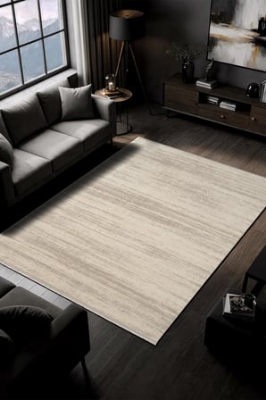 Alpi CT021A Gri Halı Modern Desenli Akrilik Pamuk Taban Tozu Az Salon Halısı Yatak Odası Koridor