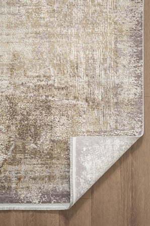 Matris MI002B Bej Halı Modern Pamuk Taban Akrilik Tozuaz Salon Yatak Odası Koridor Halısı