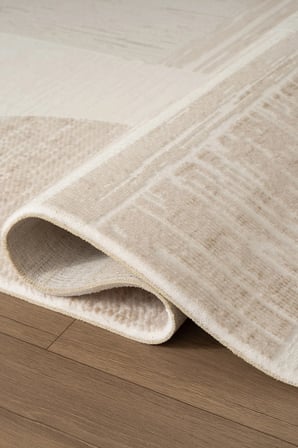 Luxia LU002B Bej Krem Akrilik Modern Salon Koridor Yatak ve Oturma Odası Halısı