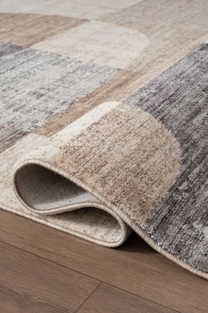 Focus FO006A Bej Gri Modern Salon Koridor Yatak ve Oturma Odası Halısı