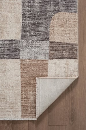 Focus FO006A Bej Gri Modern Salon Koridor Yatak ve Oturma Odası Halısı