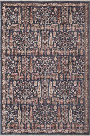 Focus FO005M Lacivert Renkli Vintage Modern Salon Koridor Yatak ve Oturma Odası Halısı
