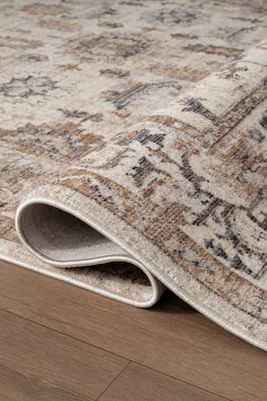 Focus FO003A Bej Kahve Vintage Modern Salon Koridor Yatak ve Oturma Odası Halısı