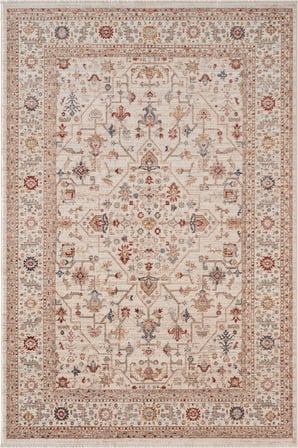 Focus FO002R Krem Renkli Vintage Modern Salon Koridor Yatak ve Oturma Odası Halısı