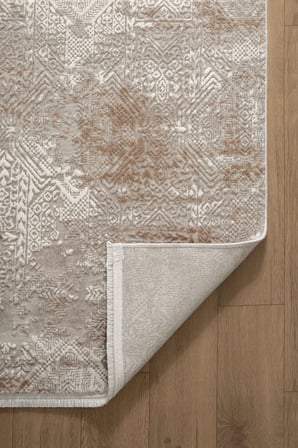 Mihenk MH004A Gri-Açık Kahve Akrilik Modern Salon, Koridor, Yatak ve Oturma Odası Halısı