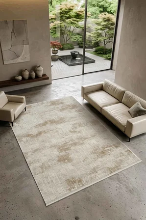 Mihenk MH002B Gri-Bej Akrilik Modern Salon, Koridor, Yatak ve Oturma Odası Halısı
