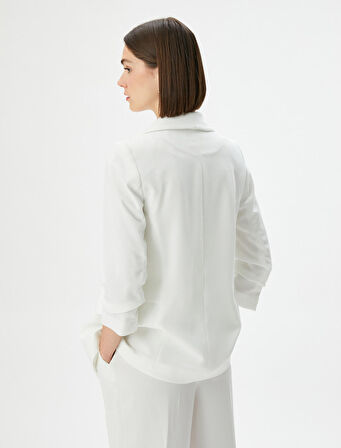 Blazer Ceket Şal Yaka Cepli Regular Fit