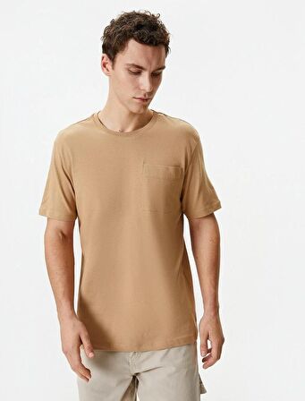 Koton Erkek T-shirt 4SAM10228HK DEVE TÜYÜ