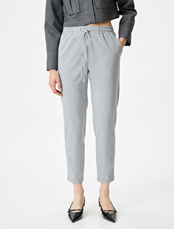 Havuç Pantolon Beli Bağcıklı Cep Detaylı