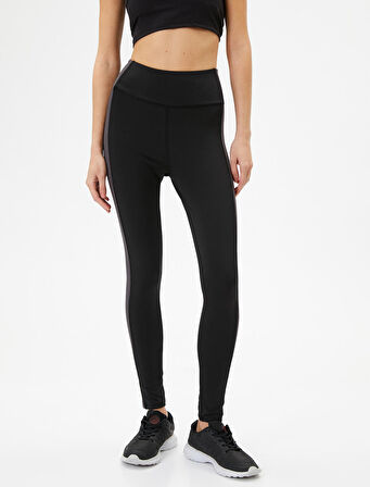 Renk Geçişli Yüksek Bel Spor Tayt Slim Fit