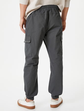 Kargo Jogger Pantolon Beli Bağcıklı Cep Detaylı