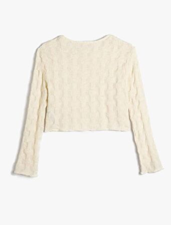 4WKG10679AK Koton Kız Çocuk Sweat EKRU