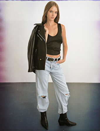 Triko Atlet Simli U Yaka Askılı