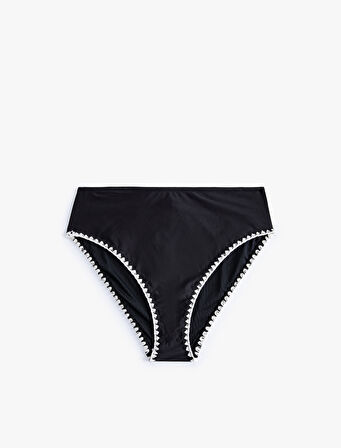 Kroşe Detaylı Yüksek Bel Bikini Altı 