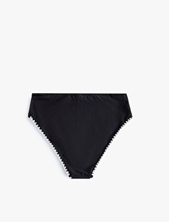 Kroşe Detaylı Yüksek Bel Bikini Altı 