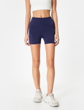 Spor Biker Tayt Ekstra Mini Yüksek Bel Slim Fit