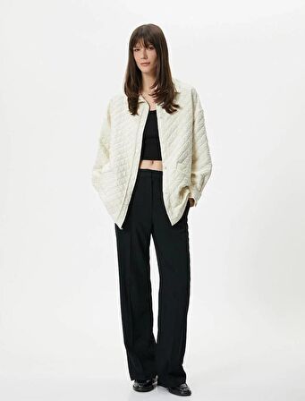 4SAK50024UW Koton Kadın Ceket BEJ