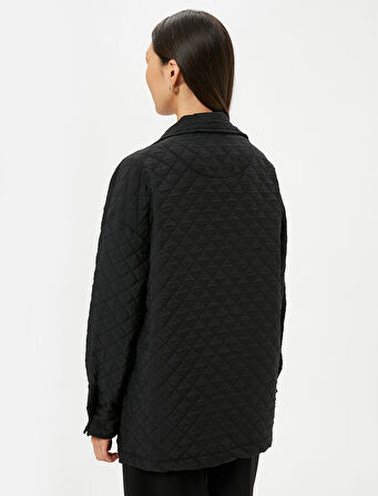 Kapitone Ceket Cepli Çıtçıt Düğmeli Regular Fit