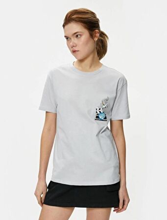 4SAL10139IK Koton Kadın T-shirt GRİ