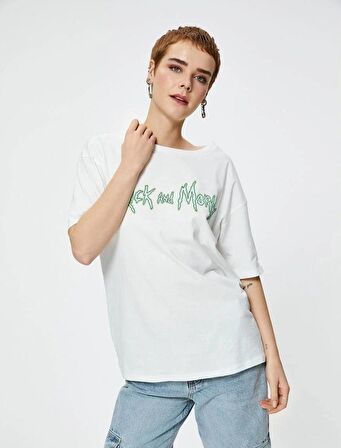 4SAL10171IK Koton Kadın T-shirt EKRU