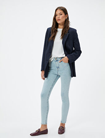 Dar Paça Yüksek Bel Kot Pantolon - Carmen Skinny Jeans