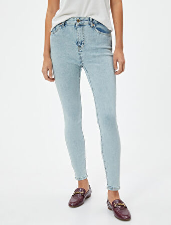 Dar Paça Yüksek Bel Kot Pantolon - Carmen Skinny Jeans