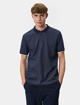 4SAM10089MK Koton Erkek T-shirt LACİVERT