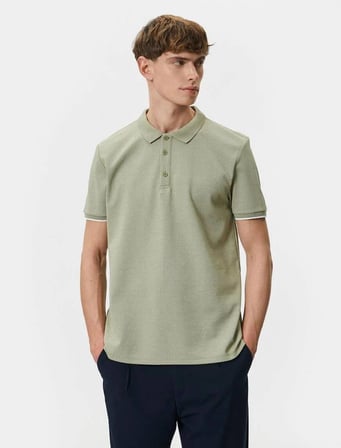 4SAM10089MK Koton Erkek T-shirt HAKİ
