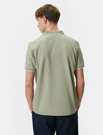 4SAM10089MK Koton Erkek T-shirt HAKİ