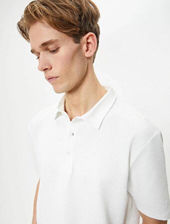 4SAM10109MK Koton Erkek T-shirt EKRU