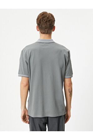 Polo Yaka Tişört Slim Fit Kısa Kollu Yaka Detaylı