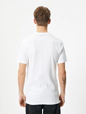 4SAM10272HK Koton Erkek T-shirt BEYAZ