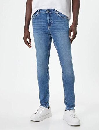 4SAM40108ND Koton Mıchael Erkek Jean Pantolon AÇIK İNDİGO