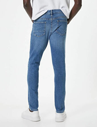 4SAM40108ND Koton Mıchael Erkek Jean Pantolon AÇIK İNDİGO